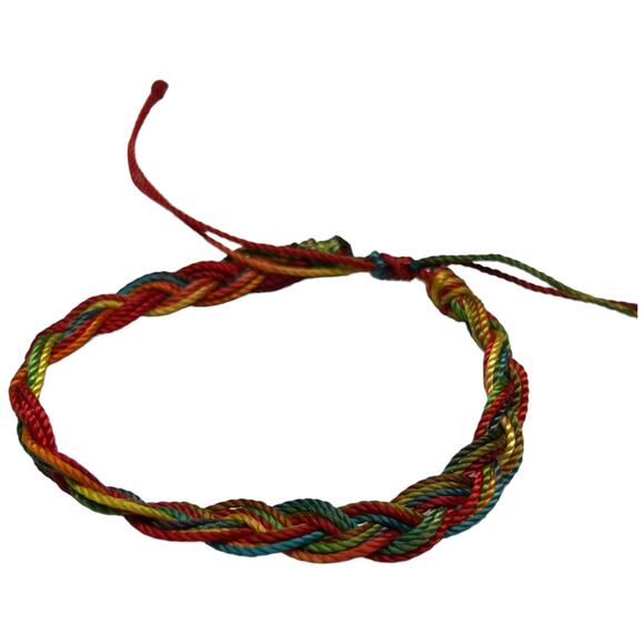 Braided Multicolor Rope Bracelet - Vibrant & Stylish Design - Picture 3 of 7